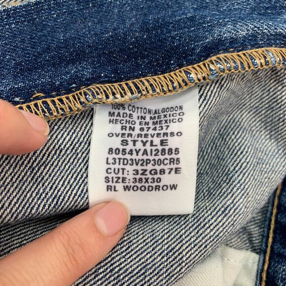 Vintage Ralph Lauren Polo Jeans Mens 38 Blue Woodrow Relaxed Fit Cotton Denim - Picture 10 of 12